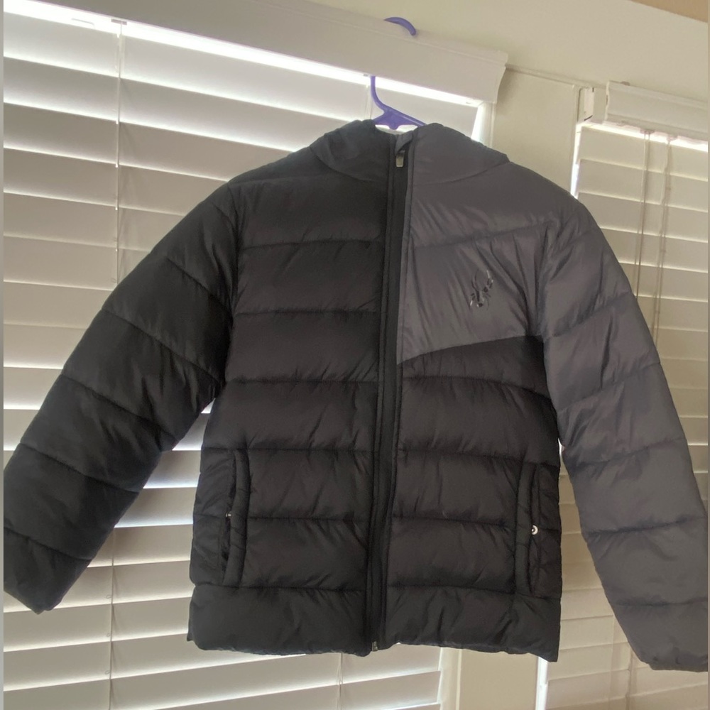 Spyder Gray and Black Puffer Jacket